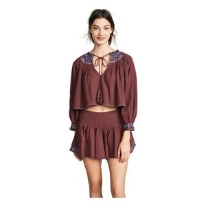 The Cutest Summer Set! Free People Cherry Bomb Short Set Sz Small